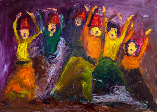 Manhood dance von Wael Hamadeh, Malerei kaufen auf Singulart