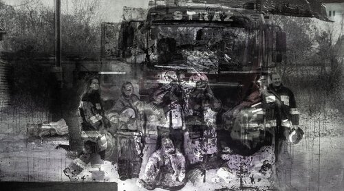 Strażacy ( Firefighters ) von Zuzanna Śmigielska, Malerei kaufen auf Singulart