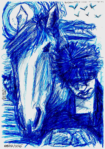 ECHO & THE BUNNYMEN van Robert Fairclough, Tekening te koop op Singulart