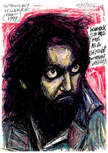 STANLEY KUBRICK PORTRAIT di Robert Fairclough, Disegno in vendita su Singulart