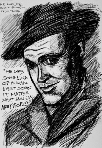 'MR WELLES' van Robert Fairclough, Tekening te koop op Singulart