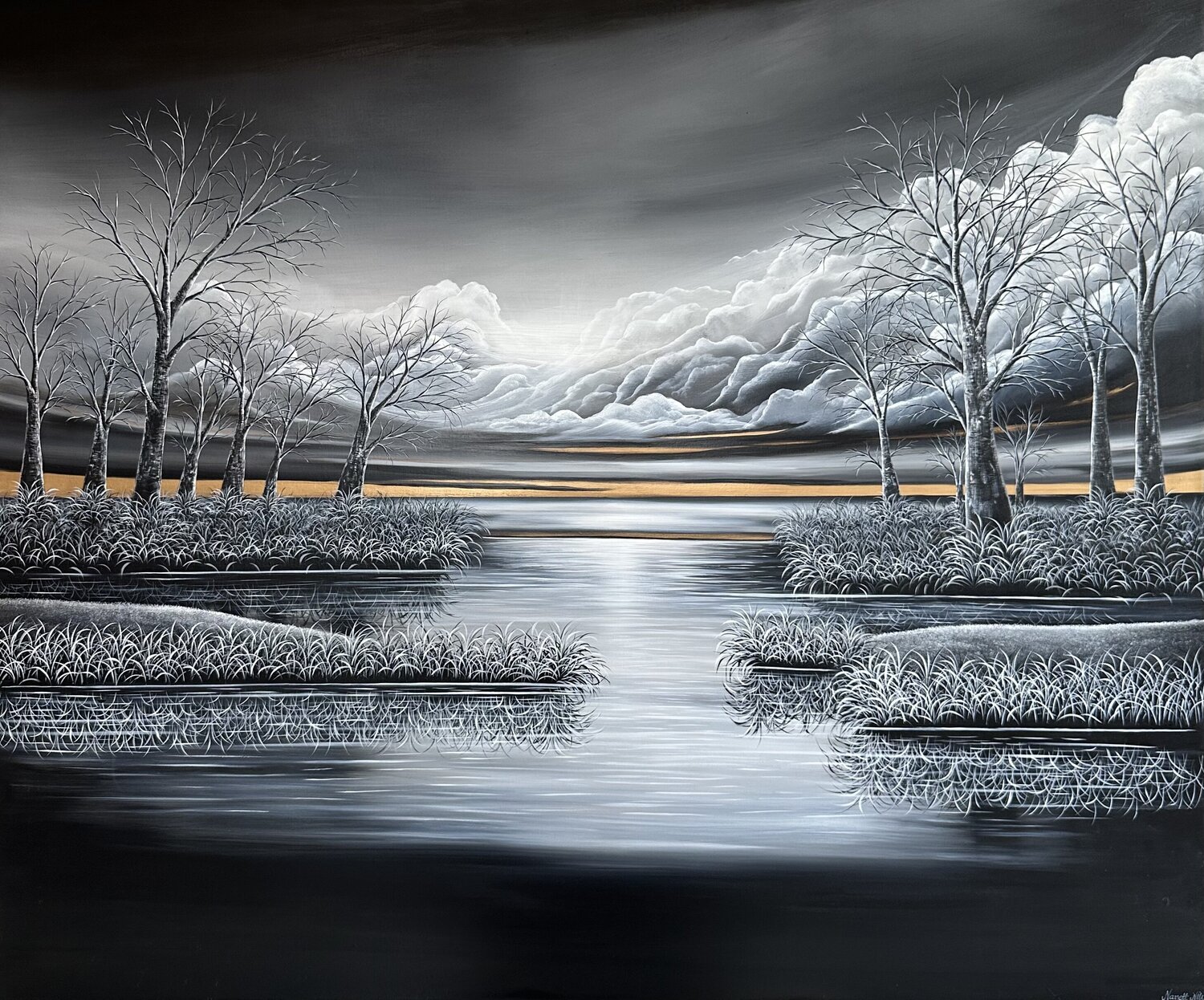 Golden Shadow Nanett Niby Original painting for sale
