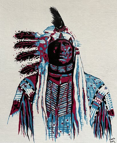 “4 Feathers” by Alan Small, Painting for Sale on Singulart