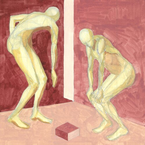 Mal du Siècle - Diptyque I - Etude en gouache by Eduardo Sampaio, Painting for Sale on Singulart