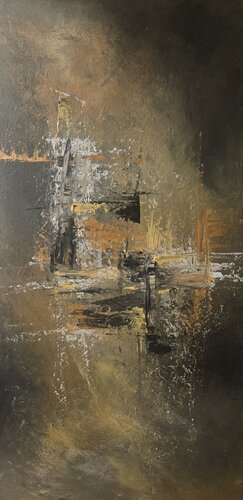 Convergence dorée par La Valkyrie Artiste Peintre, Peinture en vente sur Singulart