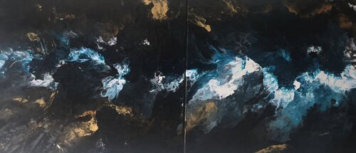Émergence d’Atlantide by La Valkyrie Artiste Peintre, 油畫 for Sale on Singulart
