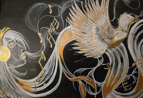 Mélodie enivrante di La Valkyrie Artiste Peintre, Pittura in vendita su Singulart