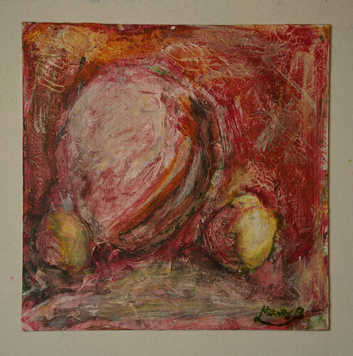Heavy Textured Still Life 1 by Csaba Kende Mitsky-Benczur, Painting for Sale on Singulart