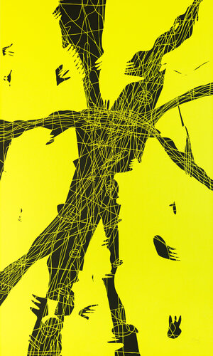Abstraction with Hands and Faces par Olha Hnativ, Autres supports en vente sur Singulart
