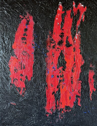 Zwart & Rood I by Hans Cordfunke, Painting for Sale on Singulart