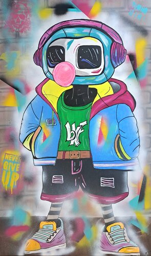 Neon Rebell van Filis Güngör, Schilderij te koop op Singulart