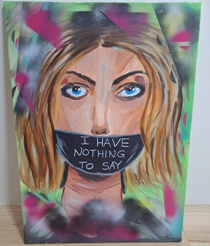 I have nothing to say van Filis Güngör, Schilderij te koop op Singulart