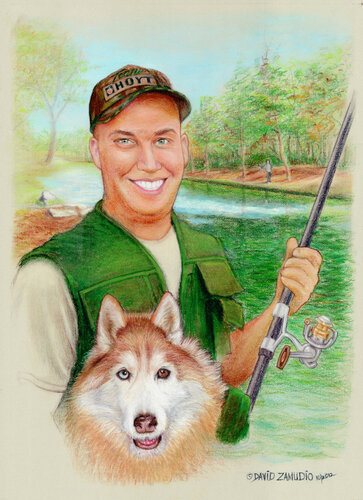 The Fisherman van David Zamudio, Werk op papier te koop op Singulart