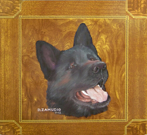 Akita Pet Portrait di David Zamudio, Pittura in vendita su Singulart