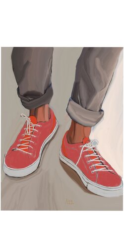 Zapatillas naranja di Miguel Sangüesa Alba, Digitale in vendita su Singulart
