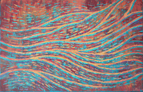 Colorful waves von Denitsa Mihaylova, Malerei kaufen auf Singulart