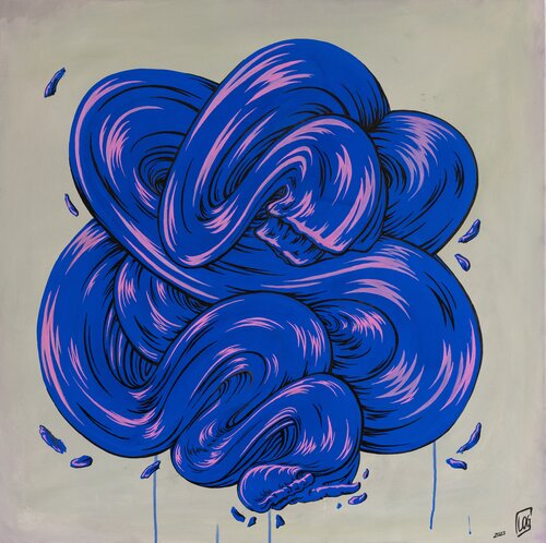 Contained Collapse - Holding too much de Leonie Ogroske, Pintura a la venta en Singulart