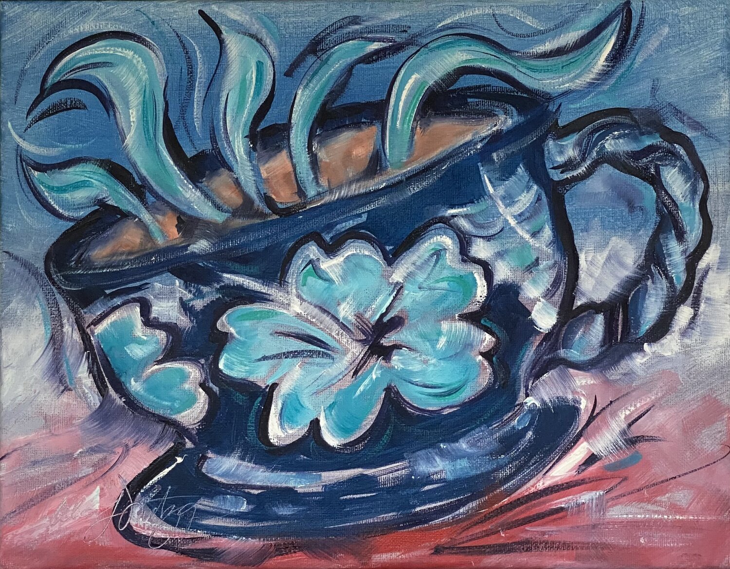 Java Flowers Alan Metzger Peinture originale à vendre