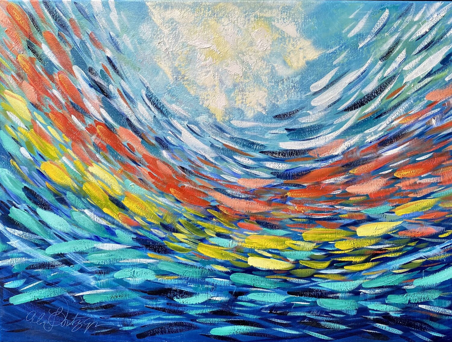 Surrounded by the Light Alan Metzger Original painting for sale