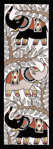 Three Elephants par Alex Litvin, Œuvre sur papier en vente sur Singulart