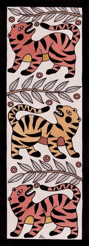 Three Tigers par Alex Litvin, Œuvre sur papier en vente sur Singulart