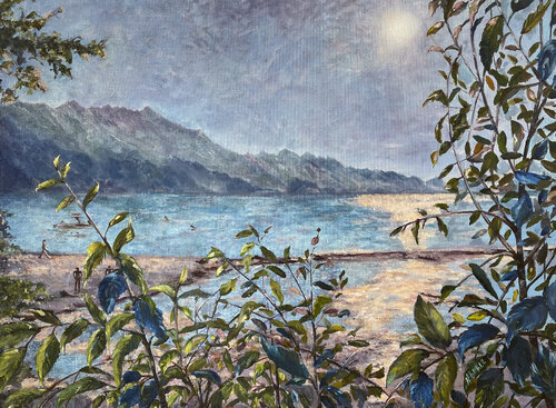 Walensee, Alpine Landscape by Nathalie Eberle, Painting for Sale on Singulart