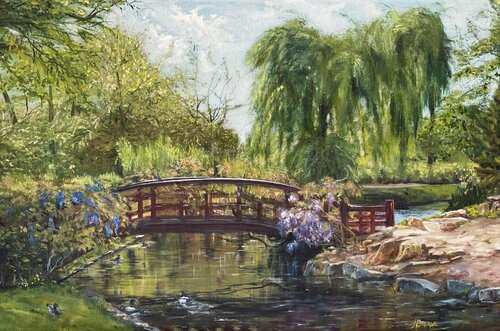 Chiswick Park, London de Nathalie Eberle, Pintura a la venta en Singulart
