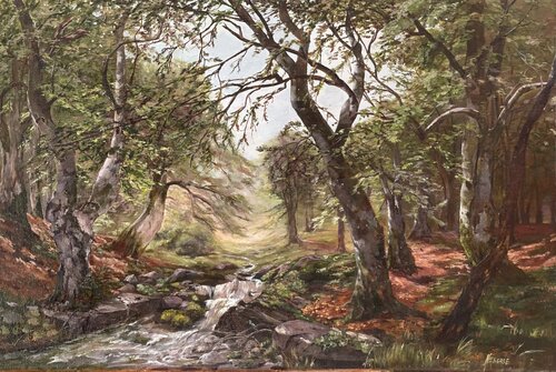 Whispering Stream (Flüsternder Bach) par Nathalie Eberle, Peinture en vente sur Singulart