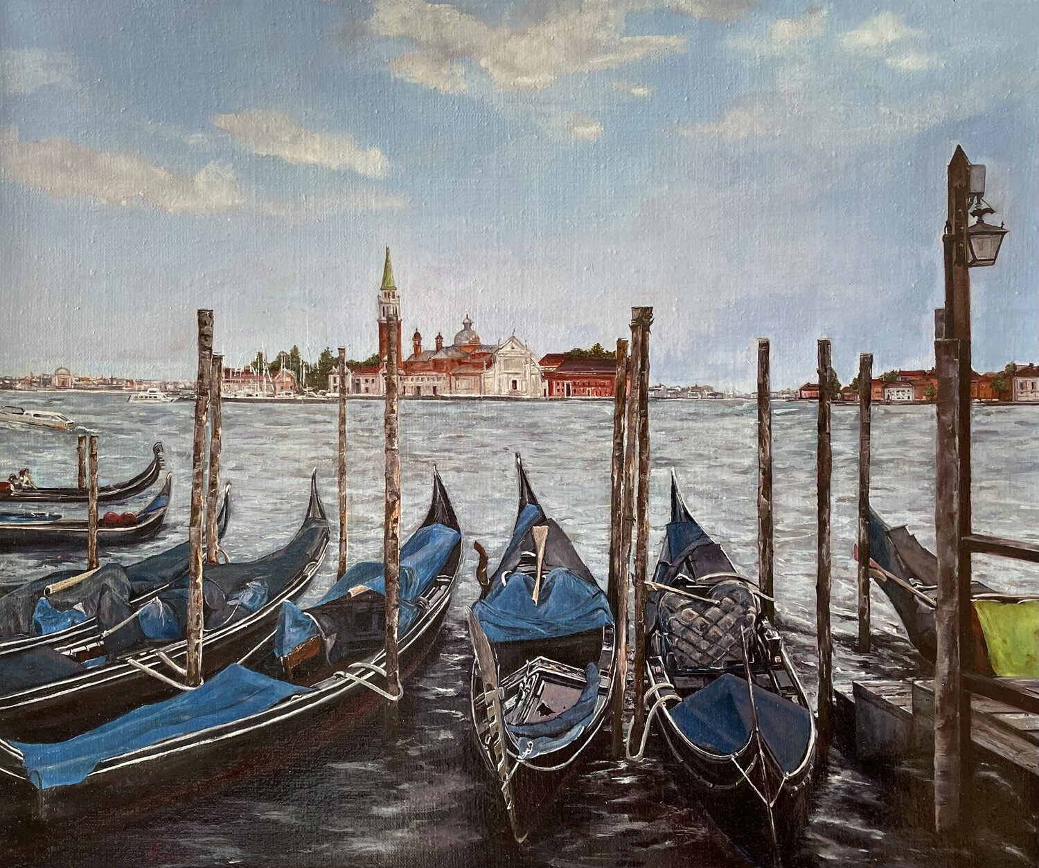 Venezia, San Marco Piazza Traveling around Italy Nathalie Eberle Originalgemälde zu verkaufen