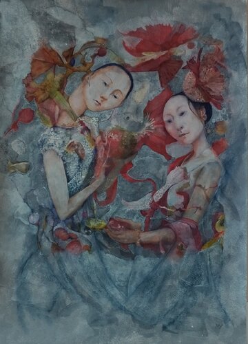 Underwater Feast by Marina Skvortsova, Painting for Sale on Singulart