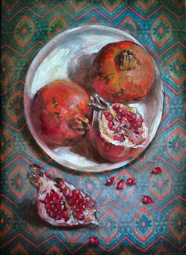 Granātāboli by Inese Elizabete Brimerberga, Painting for Sale on Singulart