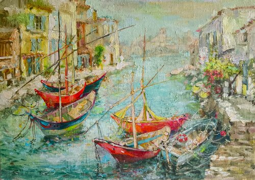 Sapņu piestātne di Inese Elizabete Brimerberga, Pittura in vendita su Singulart