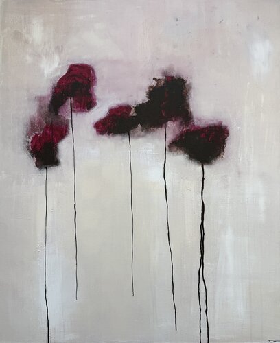 Im Schweigen der Mohnblüten by Stefani Tounsi, Painting for Sale on Singulart
