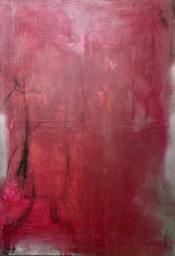 Crimson Haze van Stefani Tounsi, Schilderij te koop op Singulart