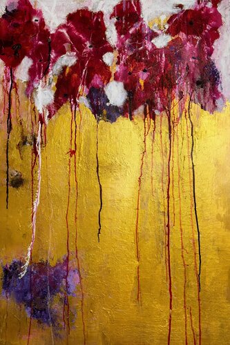 Golden Rain di Stefani Tounsi, Pittura in vendita su Singulart