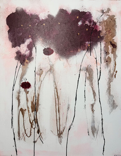 Burgundy Canopy de Stefani Tounsi, Pintura a la venta en Singulart