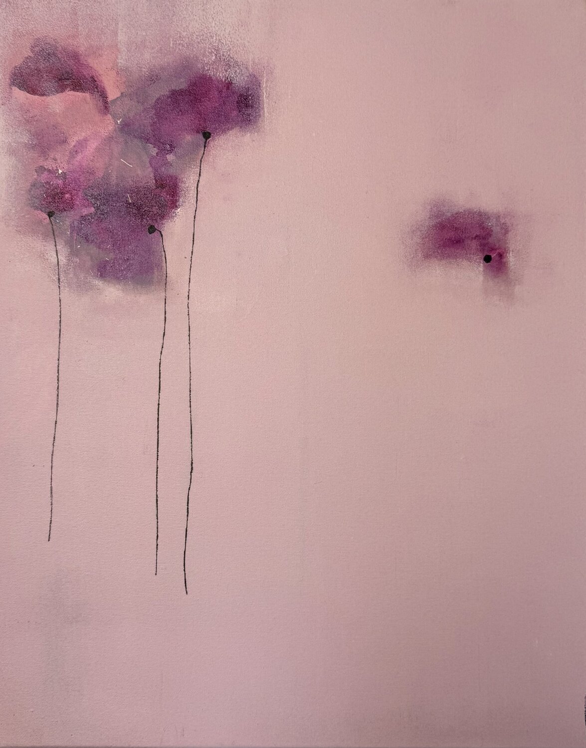 Mauve Silence Stefani Tounsi Originalgemälde zu verkaufen