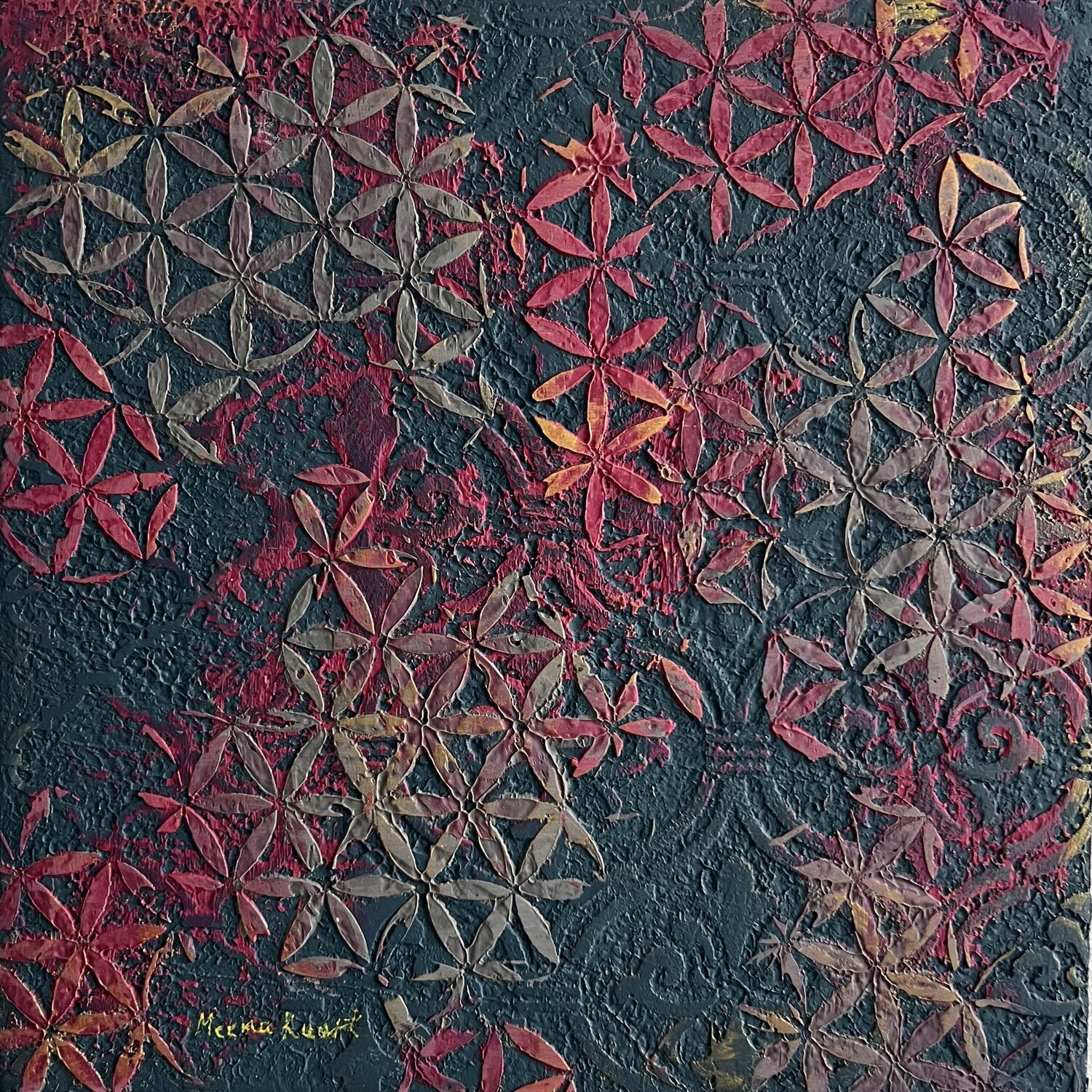 Midnight Blossoms Forough Rahimi Originalgemälde zu verkaufen