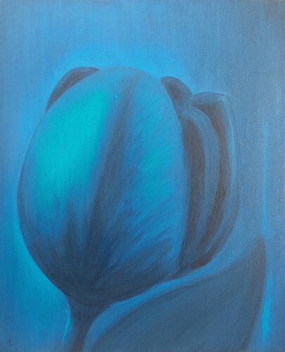 Blue tulip by Agata Ziembińska, 회화 for Sale on Singulart