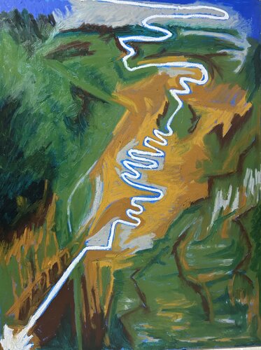 The Mountains Can Have My Knees de Elspeth Walker, Pintura a la venta en Singulart