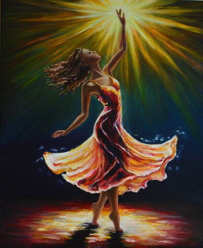 Inner Worlds: Awakening Light de Тамара Роєнко, Pintura a la venta en Singulart