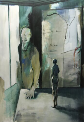 Im Atelier IV van Jürgen Büse Filzen, Schilderij te koop op Singulart