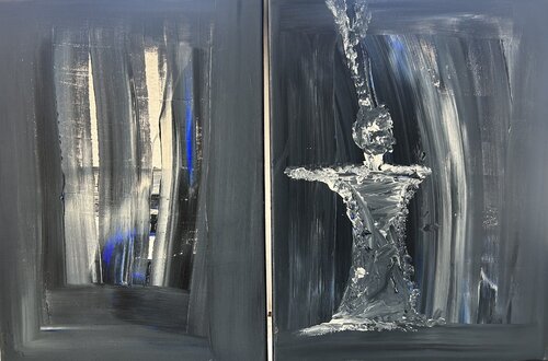 La Matière Vibratoire n° 3 - L’Émergence Foudroyante di NORA BOULESNANE, Pittura in vendita su Singulart