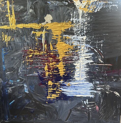 La Matière Vibratoire n° 6 - La Renaissance du Chaos de NORA BOULESNANE, Pintura a la venta en Singulart
