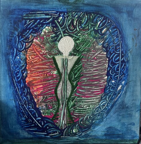 L’Âme Souveraine: Chapitre 2  -  n° 4 : Le Sanctuaire Intérieur by NORA BOULESNANE, Painting for Sale on Singulart