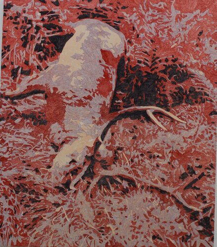 Der tote Hirsch 3 par Maria Pia Lattanzi, Peinture en vente sur Singulart