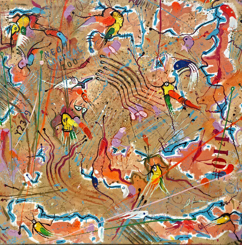 NEOLOGICAL ZOO OF FOSSIL WINDS by Onofre Alarcón, Painting for Sale on Singulart