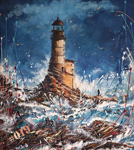 Anive Marine Lighthouse by Onofre Alarcón, Painting for Sale on Singulart