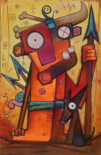 MonoHorn Paleohunter by Onofre Alarcón, Painting for Sale on Singulart