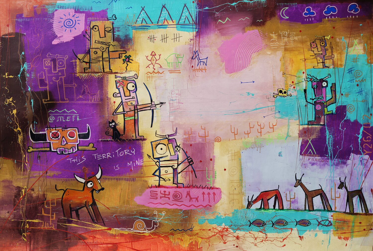 THIS TERRITORY IS MINE Onofre Alarcón Original painting for sale